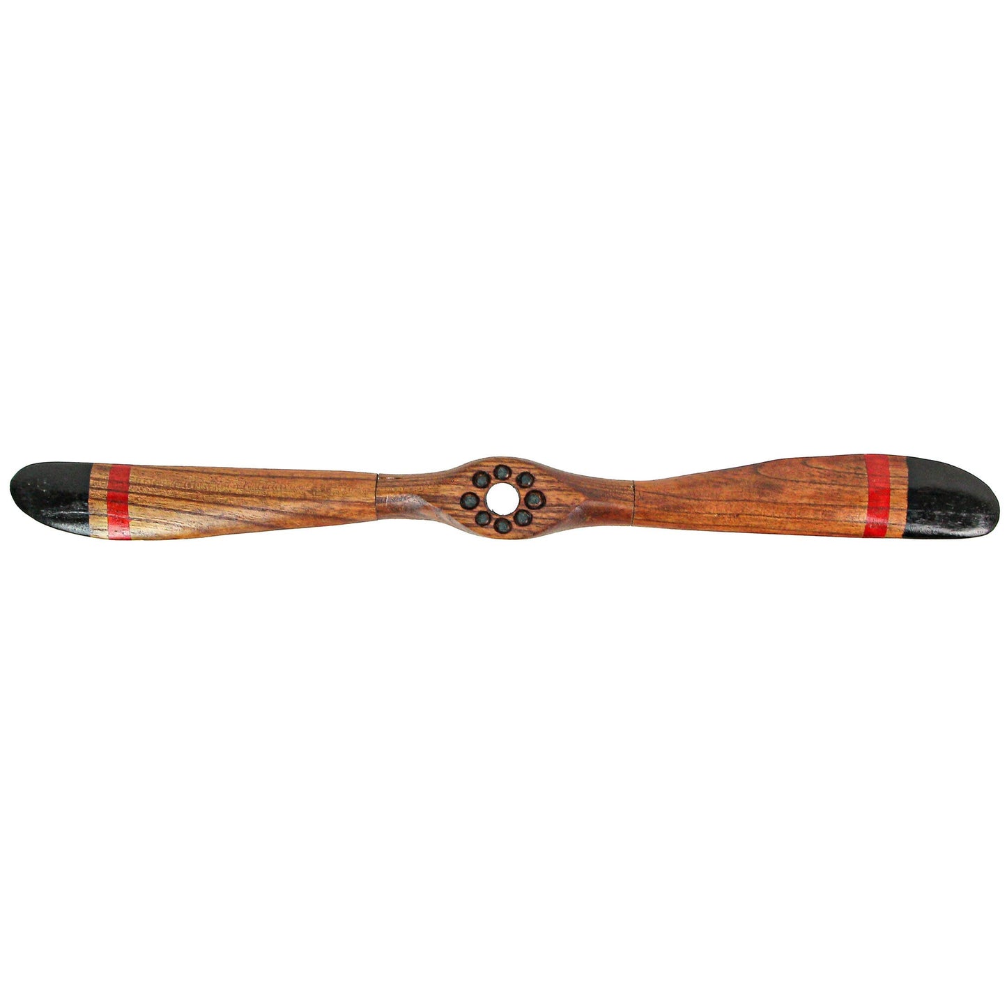 24" Hand Carved Wooden Propeller Wall Sculpture