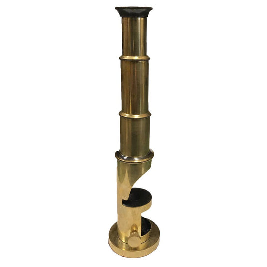 6-3/4" Portable Polished Brass Field Microscope