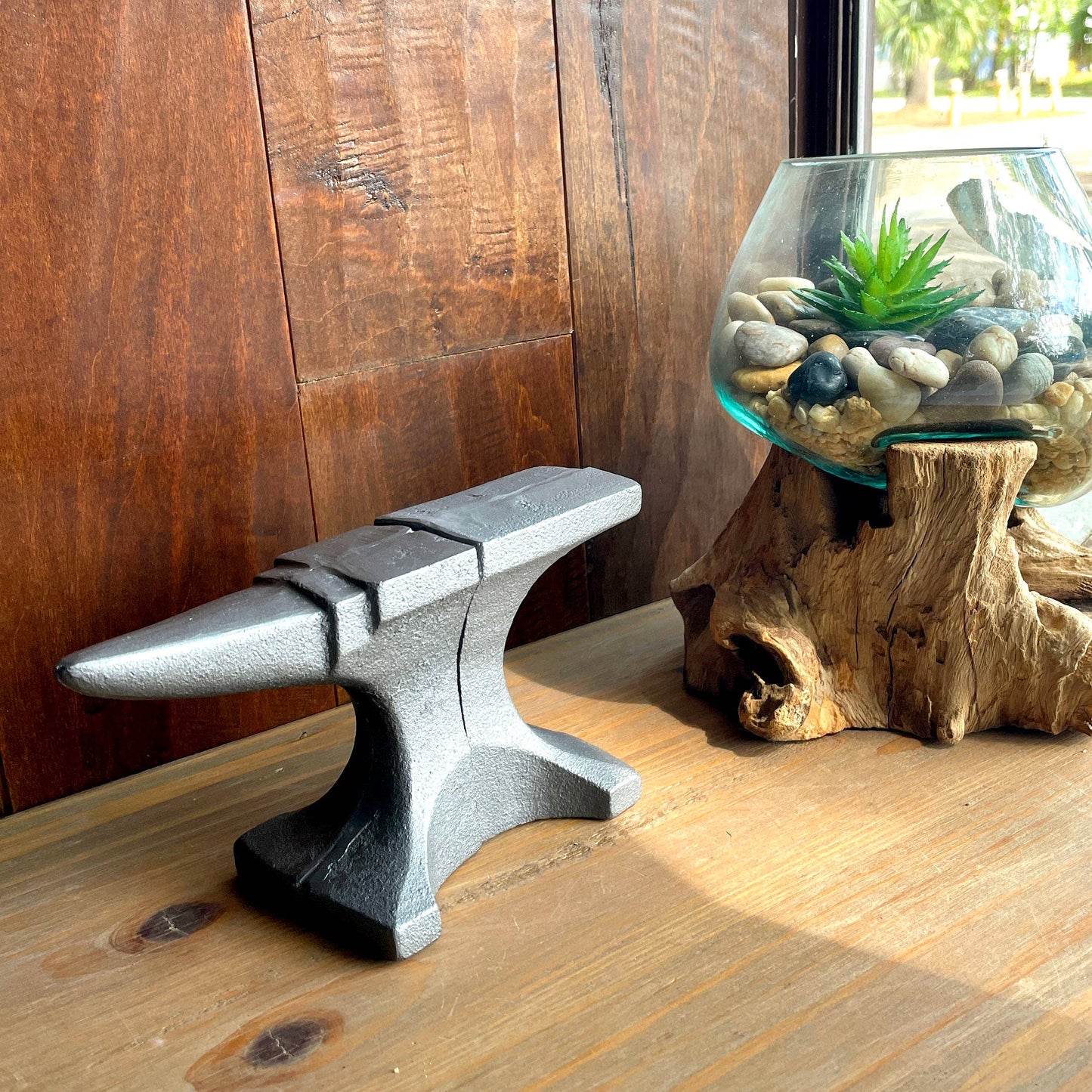Cast Iron Anvil Bookends Set of 2 with Smooth Flat Top