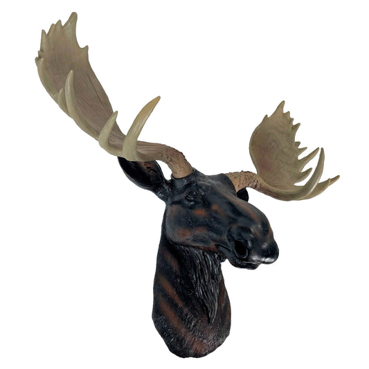 North American Moose Head Bust Wall Hanging