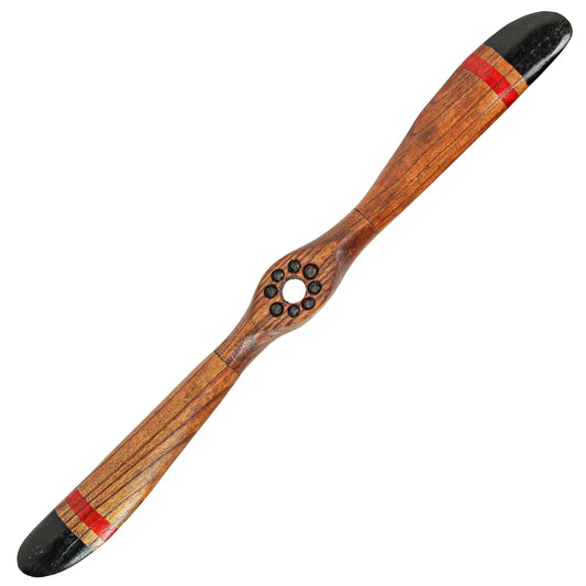 24" Hand Carved Wooden Propeller Wall Sculpture
