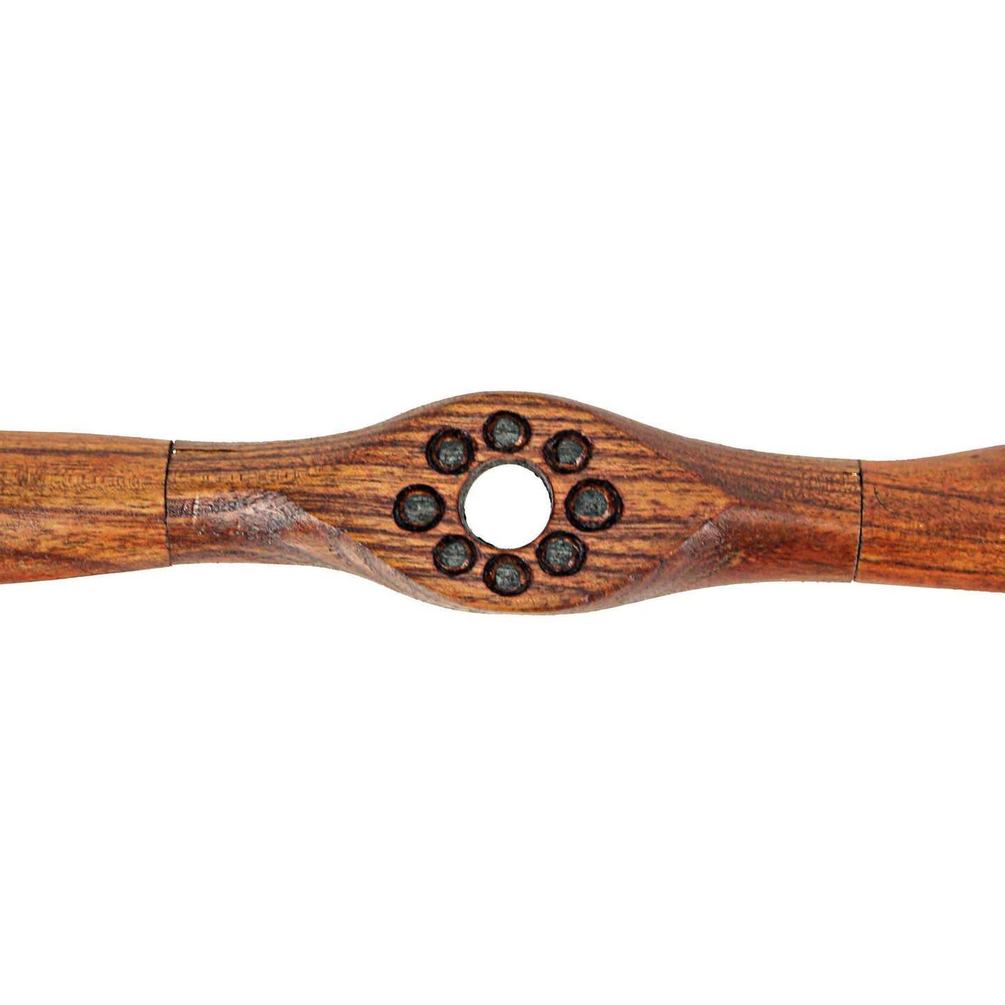 24" Hand Carved Wooden Propeller Wall Sculpture