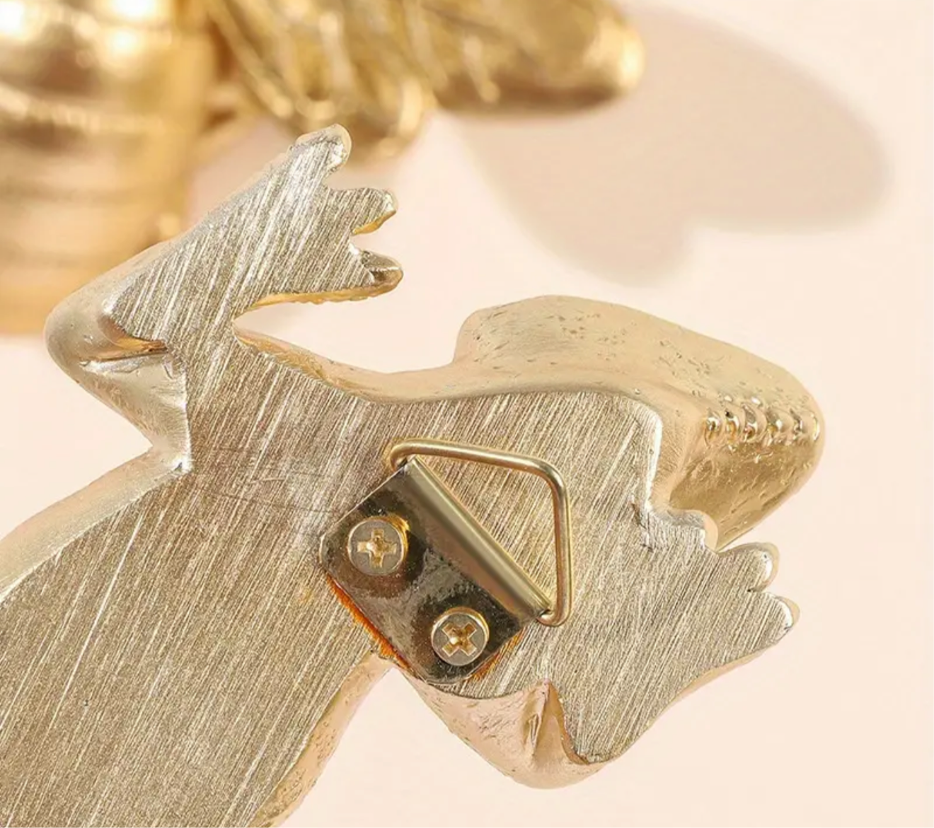 Vintage Gold Resin Bee, Tabletop or Wall