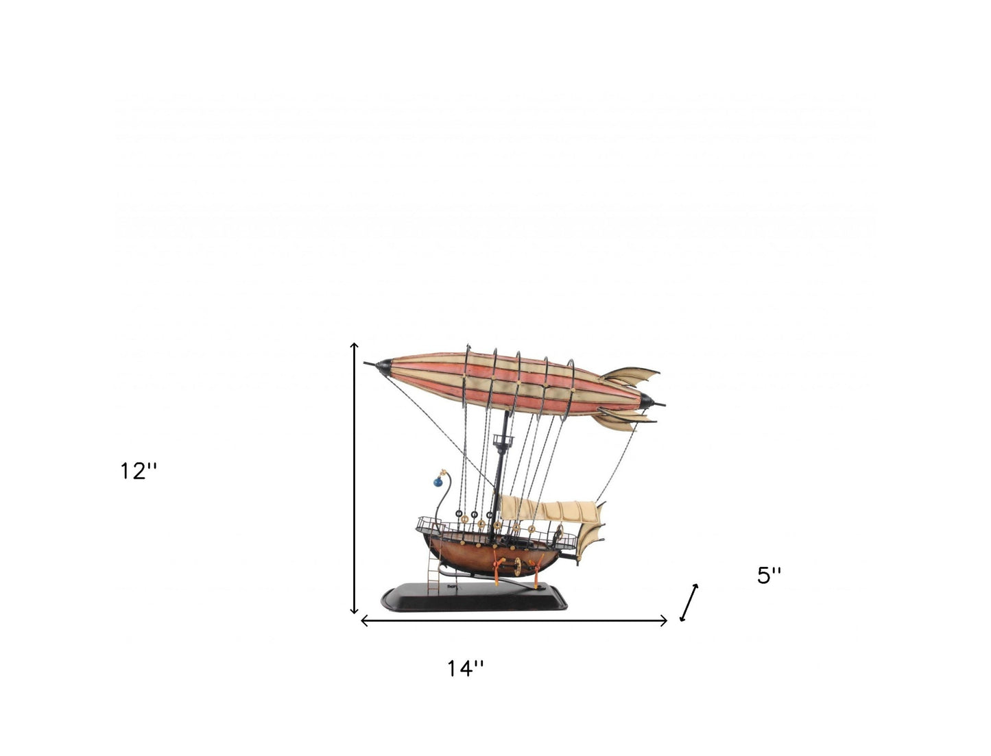 Modelo de dirigible Steampunk con nido de cuervos