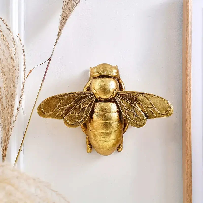 Vintage Gold Resin Bee, Tabletop or Wall